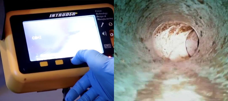 A sewer scope video inspection from I & O Inspections